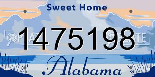 1475198 Alabama License Plate