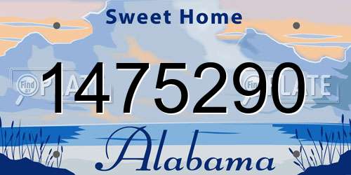 1475290 Alabama License Plate
