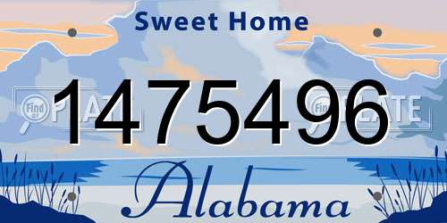 1475496 Alabama License Plate