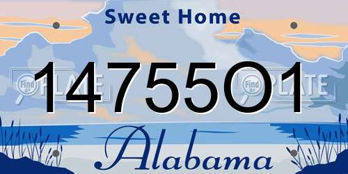 14755O1 Alabama License Plate