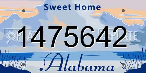 1475642 Alabama License Plate