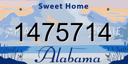 1475714 Alabama License Plate