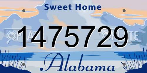1475729 Alabama License Plate