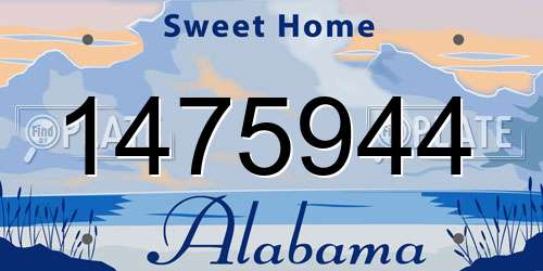1475944 Alabama License Plate