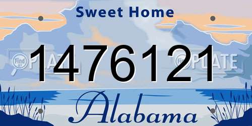 1476121 Alabama License Plate