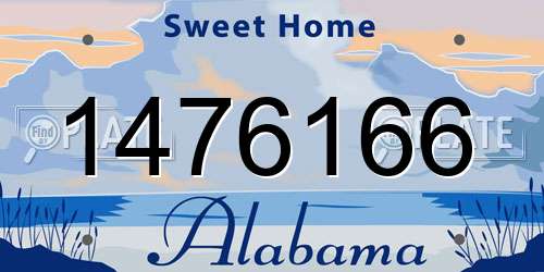 1476166 Alabama License Plate