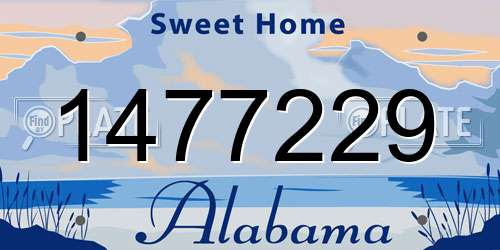 1477229 Alabama License Plate
