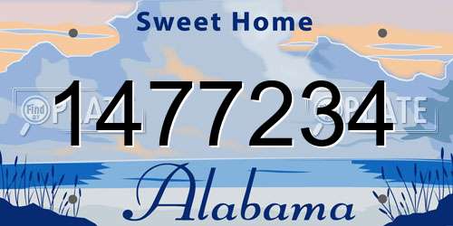 1477234 Alabama License Plate