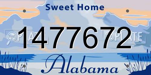 1477672 Alabama License Plate