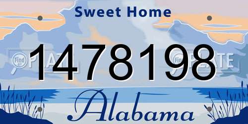 1478198 Alabama License Plate
