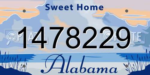 1478229 Alabama License Plate