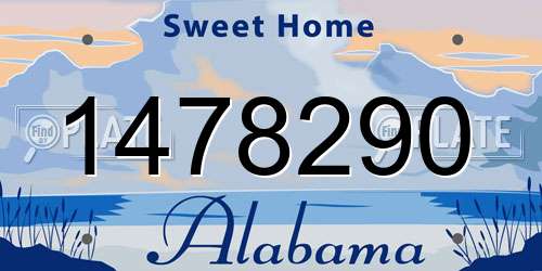 1478290 Alabama License Plate