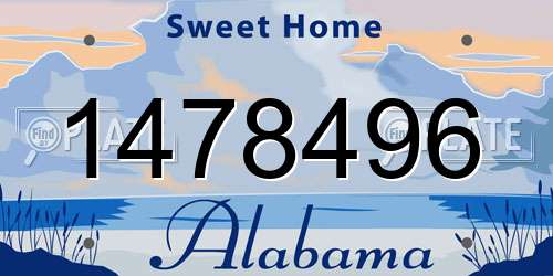 1478496 Alabama License Plate