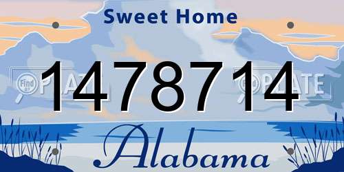 1478714 Alabama License Plate