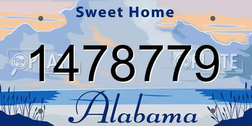 1478779 Alabama License Plate