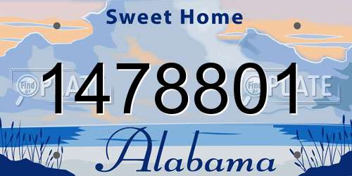 1478801 Alabama License Plate