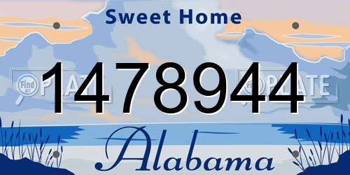 1478944 Alabama License Plate