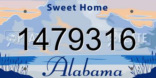 1479316 Alabama License Plate