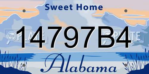 14797B4 Alabama License Plate