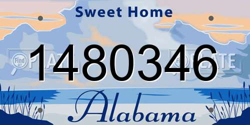 1480346 Alabama License Plate