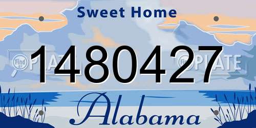 1480427 Alabama License Plate