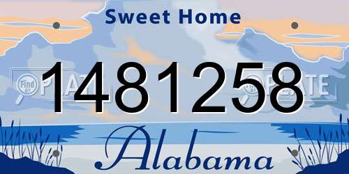 1481258 Alabama License Plate