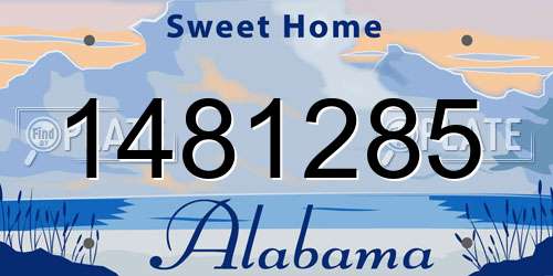 1481285 Alabama License Plate