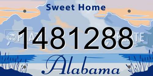 1481288 Alabama License Plate
