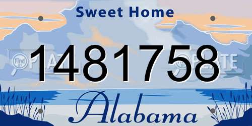1481758 Alabama License Plate