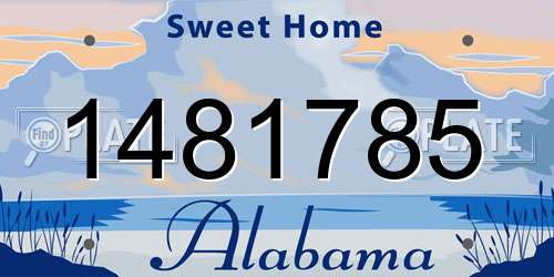 1481785 Alabama License Plate