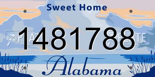 1481788 Alabama License Plate