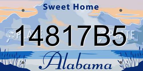 14817B5 Alabama License Plate