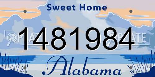 1481984 Alabama License Plate