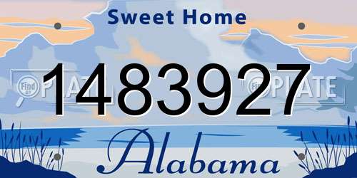 1483927 Alabama License Plate