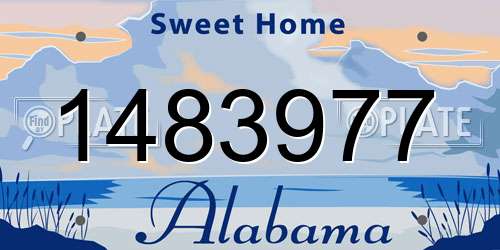 1483977 Alabama License Plate
