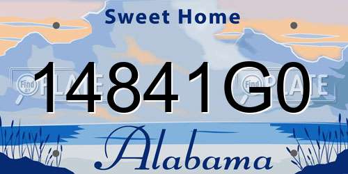 14841G0 Alabama License Plate