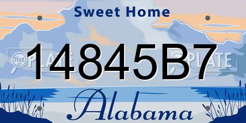 14845B7 Alabama License Plate