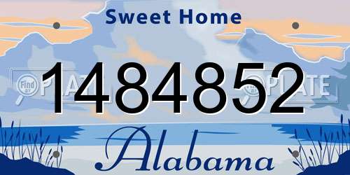 1484852 Alabama License Plate