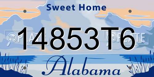 14853T6 Alabama License Plate