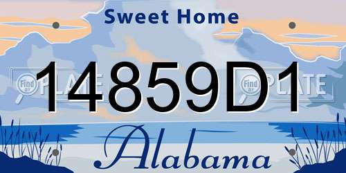 14859D1 Alabama License Plate