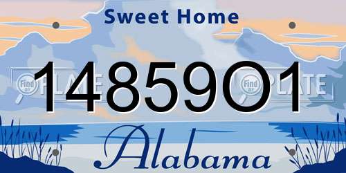 14859O1 Alabama License Plate