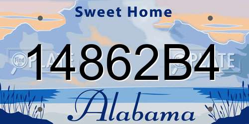 14862B4 Alabama License Plate