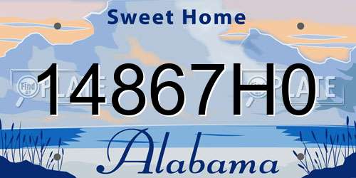 14867H0 Alabama License Plate