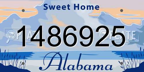 1486925 Alabama License Plate