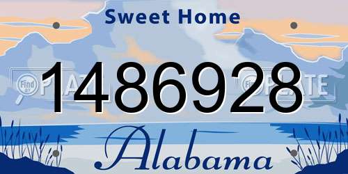1486928 Alabama License Plate