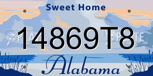 14869T8 Alabama License Plate