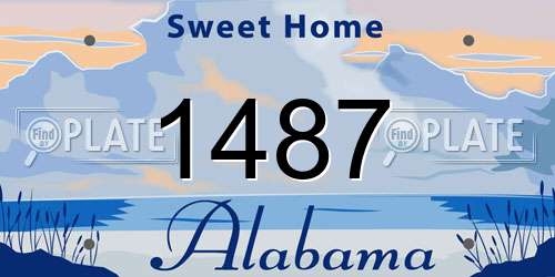 1487 Alabama License Plate