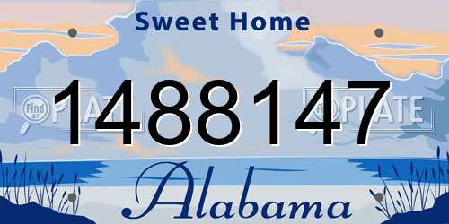 1488147 Alabama License Plate