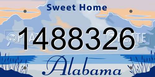 1488326 Alabama License Plate