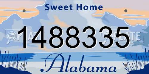 1488335 Alabama License Plate